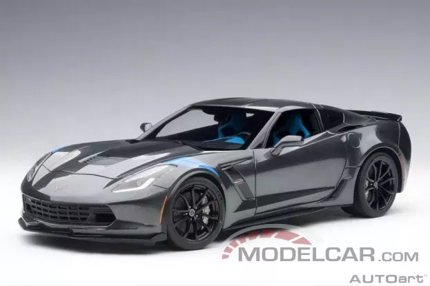 AUTOart Chevrolet Corvette C7 Grand Sport Watkins Glen Grey Metallic 1:18 71272