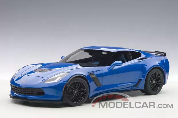 AUTOart Chevrolet Corvette C7 Z06 Laguna Blue Tintcoat 1:18 71265
