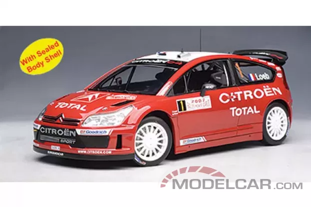 AUTOart Citroen C4 WRC 2007 S.Loeb D.Elena 1 Winner of Monte Carlo 1:18 80738