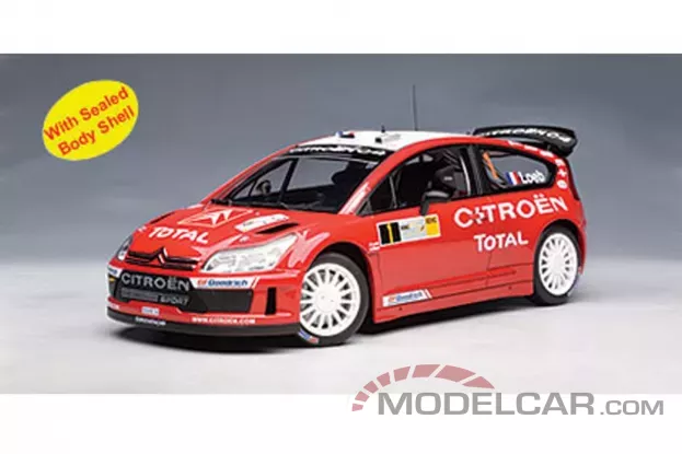 AUTOart Citroen C4 WRX 2007 Loeb Elena 1 Winner Of Rally Deutschland 1:18 80739