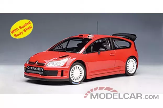 AUTOart Citroen C4 WRX Plain Body Version Red 1:18 80736