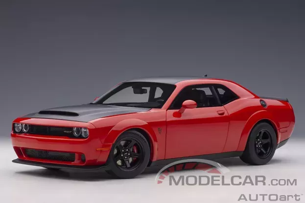 AUTOart Dodge Challenger SRT Demon TorRed with Satin Black graphic package 1:18 71749