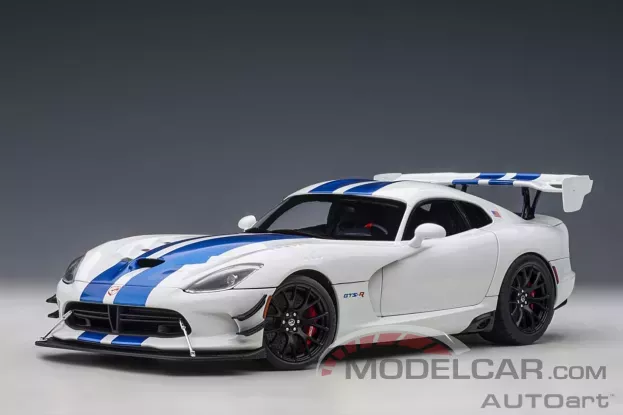 AUTOart Dodge Viper GTS-R Commemorative Edition ACR VX 2017 White with Pearl Blue Stripes 1:18 71731