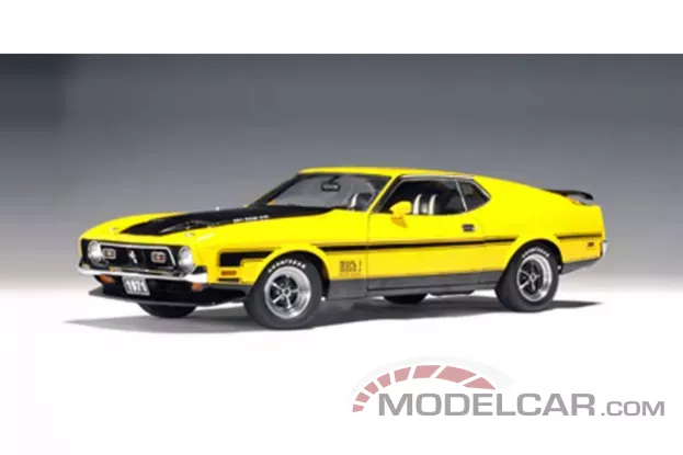 AUTOart Ford Mustang 1 Mach I 1971 Yellow 1:18 72821