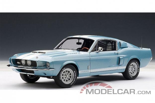 AUTOart Ford Mustang 1 Shelby GT500 1967 Blue with White Stripes 72907