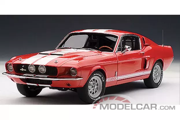AUTOart Ford Mustang 1 Shelby GT500 1967 Red with White Stripes 1:18 72906