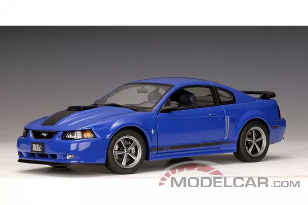 AUTOart Ford Mustang 4 Mach I 2003 Azure Blue 1:18 73001