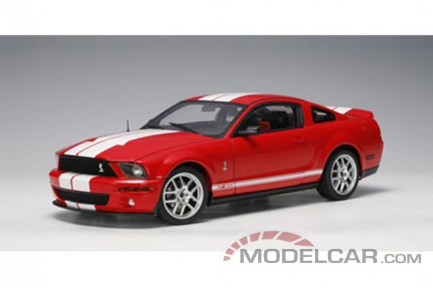 AUTOart Ford Mustang 5 Shelby Cobra GT 500 Concept Red with White Stripes 73051
