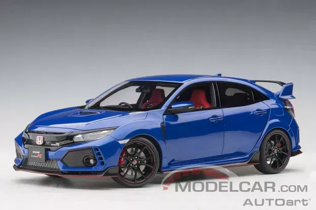 AUTOart Honda Civic Type R FK8 Brilliant Sporty Blue Metallic 1:18 73269