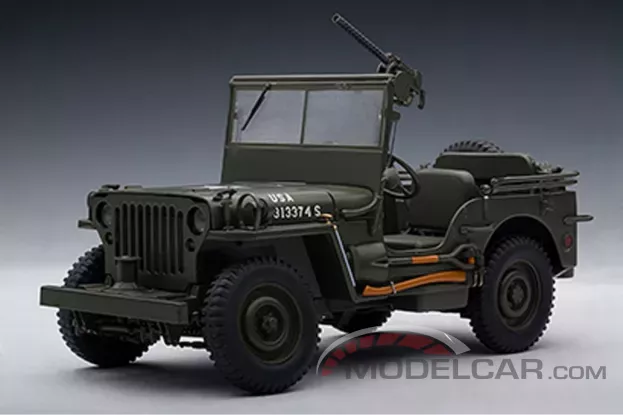 AUTOart Jeep Willys with Accessories Army Green 1:18 74006