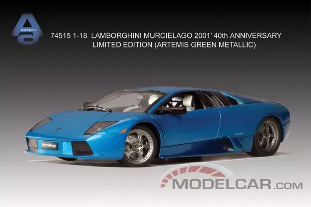 AUTOart Lamborghini Murcielago 40th Anniversary Edition 2001 Artemis Green Metallic 1:18 74515