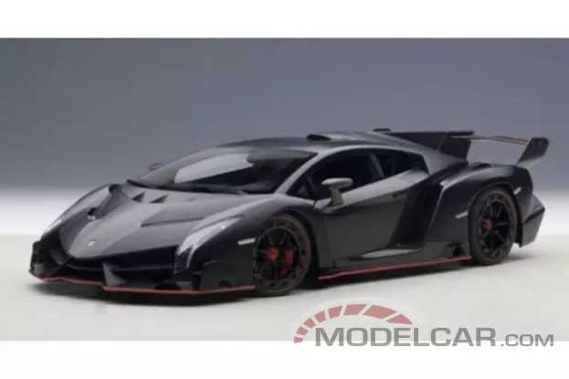 AUTOart Lamborghini Veneno Nero Nemesis Matt Black 1:18 74505