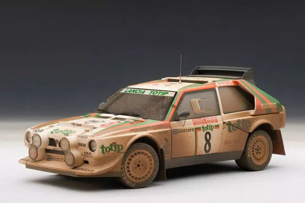 AUTOart Lancia Delta S4 Rally Sanremo 1986 Cerrato Cerri 8 Muddy Finish 1:18 88619