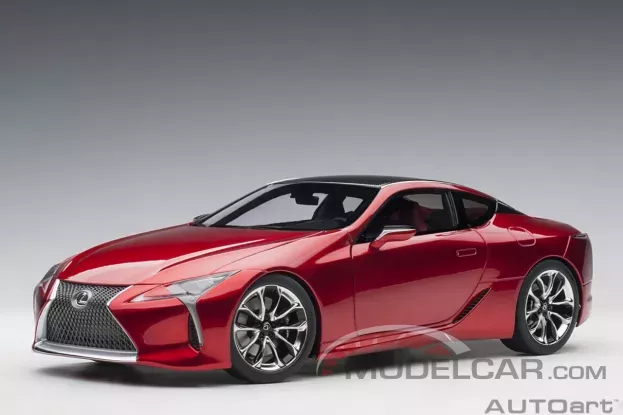 AUTOart Lexus LC 500 Radiant Red Metallic Dark Rose interior 1:18 78873
