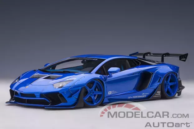 AUTOart Liberty Walk LB-Works Lamborghini Aventador Limited Edition Hyper Blue 1:18 79183