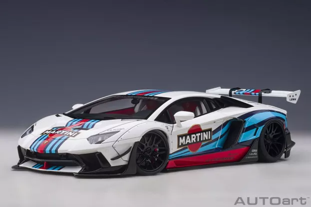 AUTOart Liberty Walk LB-Works Lamborghini Aventador Limited Edition Martini Livery 1:18 79185