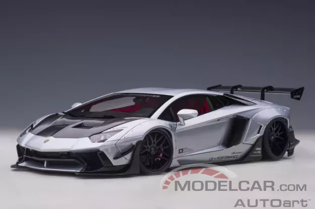 AUTOart Liberty Walk LB-Works Lamborghini Aventador Limited Edition Matt Metallic Silver 1:18 79181
