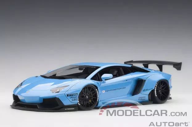 AUTOart Liberty Walk LB-Works Lamborghini Aventador Sky Blue Metallic 1:18 79107
