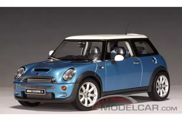 AUTOart MINI Cooper S R53 2002 Electric Blue 1:18 74841