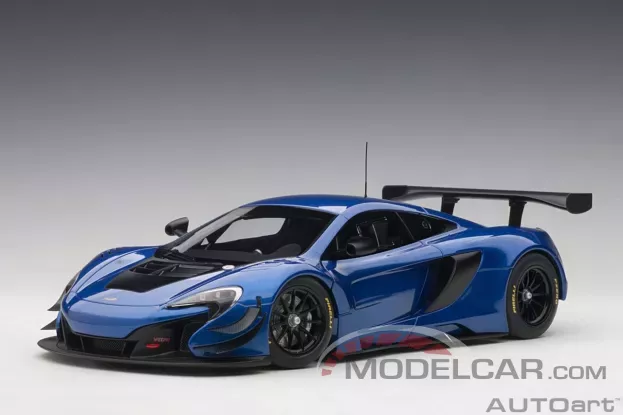 AUTOart McLaren 650S GT3 Plain Body Version Blue Metallic 1:18 81641