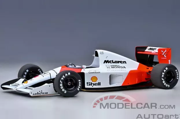 AUTOart McLaren Honda MP4-6 1991 1 with McLaren logo A.Senna 1:18 89140