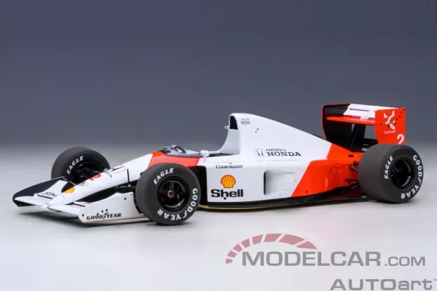 AUTOart McLaren Honda MP4 6 1991 2 without McLaren logo G. Berger 1:18 89152