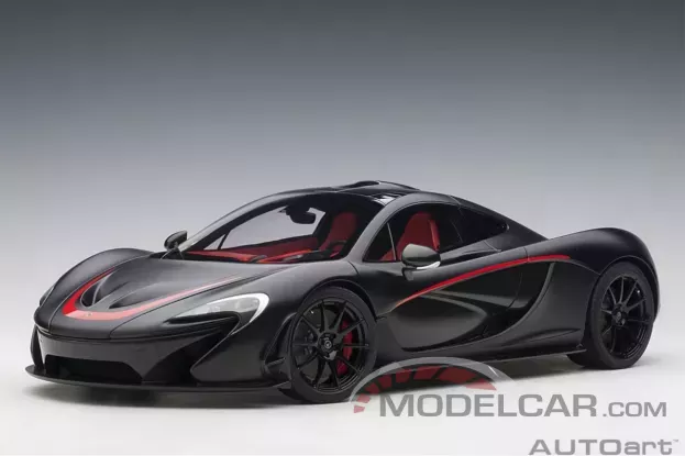 AUTOart McLaren P1 Matt Black with Red accents 1:12 12241