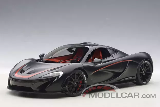 AUTOart McLaren P1 Matt Black with Red accents 1:18 76027