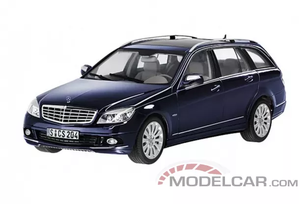AUTOart Mercedes-Benz C-Class Estate Elegance S204 Tanzanite Blue dealer edition 1:18 B66962351