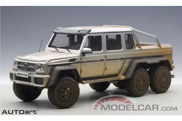 AUTOart Mercedes-Benz G63 AMG 6x6 Silver with Mud 1:18 76305