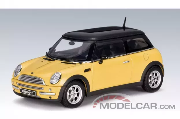 AUTOart Mini Cooper R50 2001 Yellow 1:43 54826