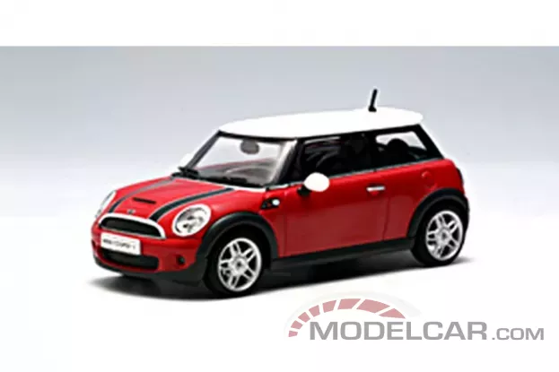 AUTOart Mini Cooper S R56 2006 Chili Red White Roof 1:43 55006