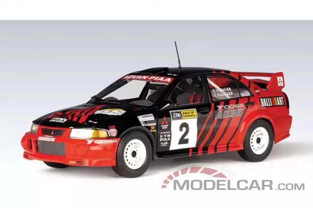 AUTOart Mitsubishi Lancer Evo VI WRC 1999 S.Hayashi Y.Kataoka 2 Winner of Rally Canberra 1:18 89942