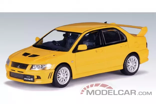 AUTOart Mitsubishi Lancer Evo VII Yellow 1:43 57161