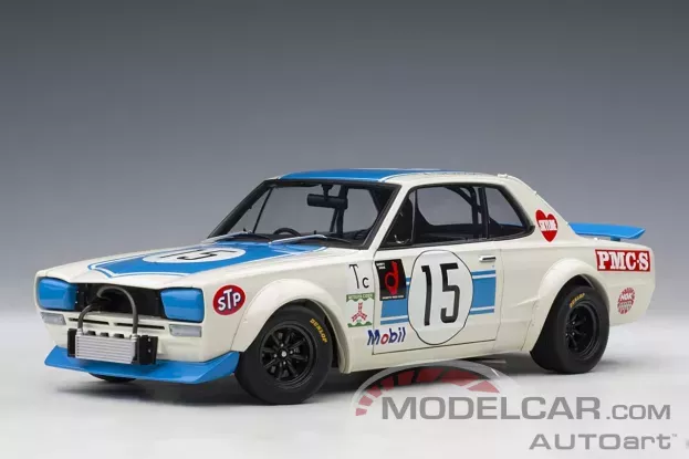 AUTOart Nissan Skyline GT-R KPGC-10 Fuji 300km Speed Race 1972 winner K.Takashi 15 1:18 87276