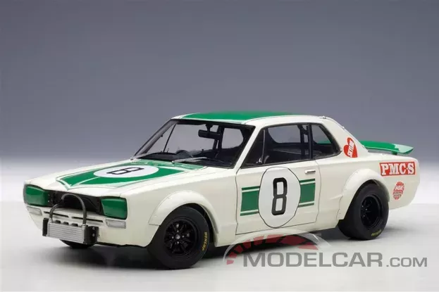 AUTOart Nissan Skyline GT-R KPGC-10 Japan GP 2nd Place 1971 Hasemi 8 1:18 87177
