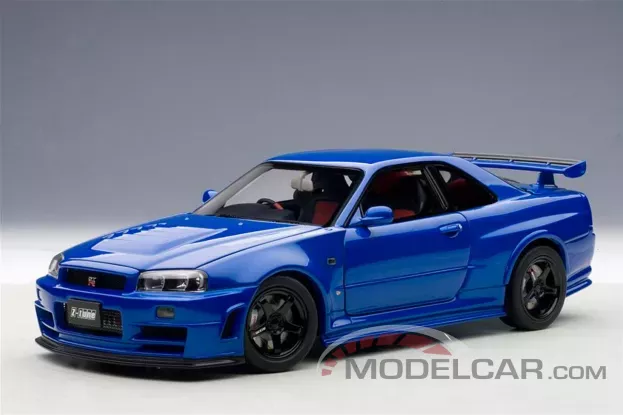 AUTOart Nissan Skyline GT-R R34 Nismo Z-Tune 2005 Bayside Blue 1:18 77354