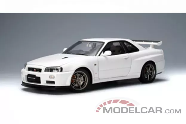 AUTOart Nissan Skyline GT-R R34 V-Spec II Upgraded White Pearl 1:18 77337