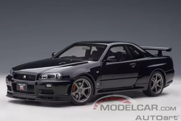 AUTOart Nissan Skyline GT-R R34 V-spec II Black Pearl 1:18 77407