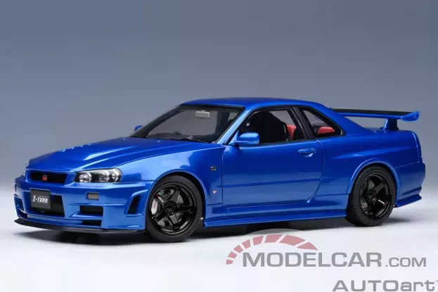 AUTOart Nissan Skyline GT-R R34 Z-tune Bayside Blue 1:18 77462