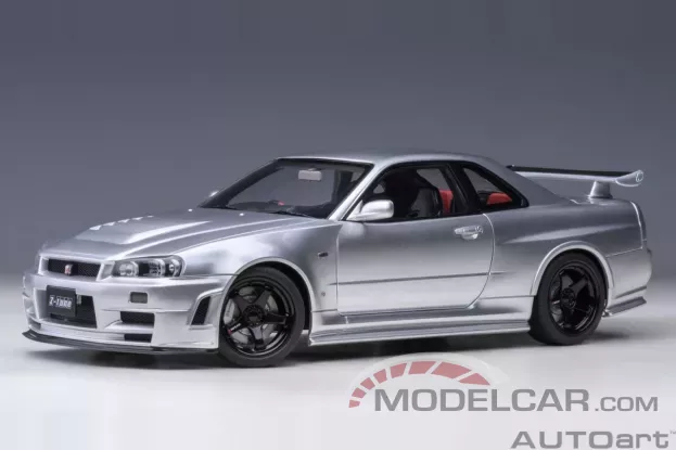 AUTOart Nissan Skyline GT-R R34 Z-tune Z-tune Silver 1:18 77461