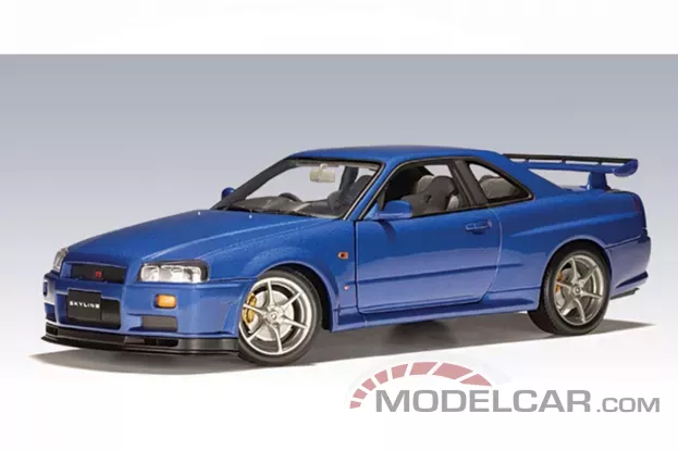 AUTOart Nissan Skyline R34 GTR 1999 Blue 1:18 77301
