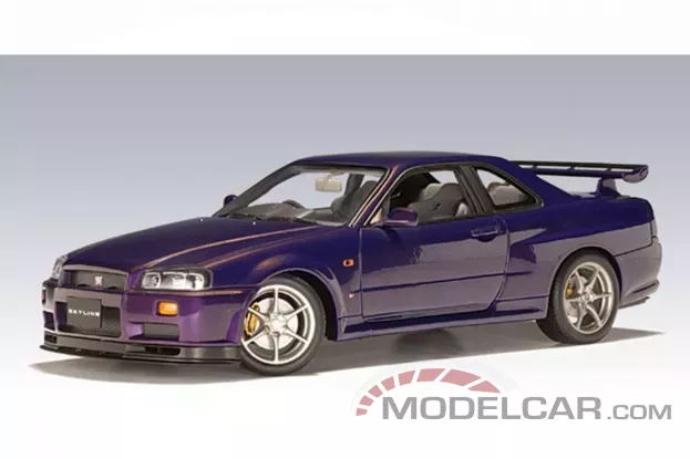 AUTOart Nissan Skyline R34 GTR 1999 Midnight Purple 1:18 77304