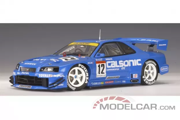 AUTOart Nissan Skyline R34 GTR JGTC 2002 Calsonic 12 1:18 80276