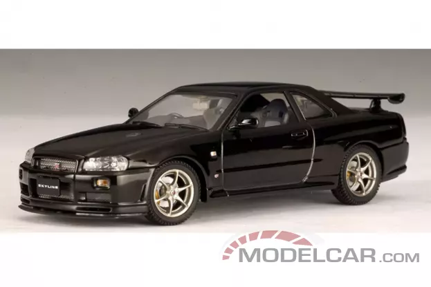 AUTOart Nissan Skyline R34 GTR V-Spec II Black Pearl 1:43 57334