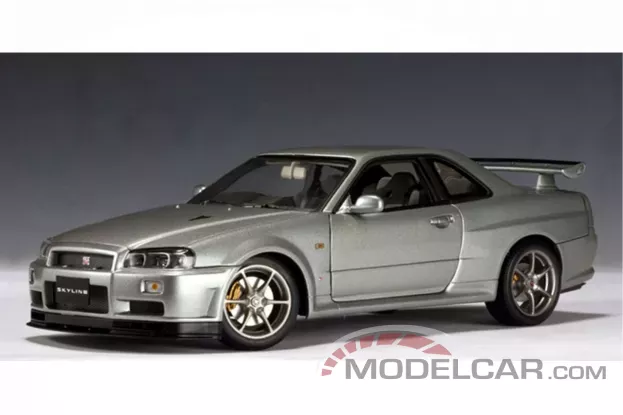 AUTOart Nissan Skyline R34 GTR V-Spec II Sparkling Silver 1:18 77332