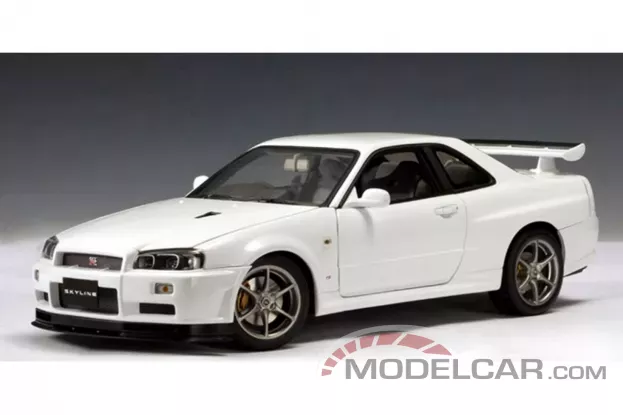 AUTOart Nissan Skyline R34 GTR V-Spec II White 1:18 77333