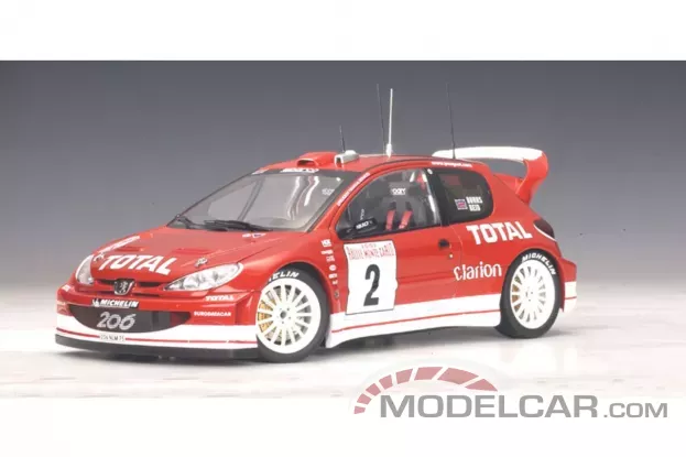 AUTOart Peugeot 206 WRC R.Burns R.Reid 2 Rally Monte Carlo 1:18 80357
