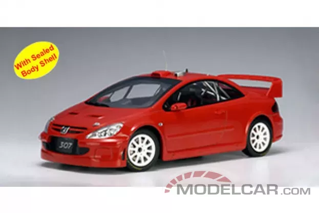 AUTOart Peugeot 307 WRC 2005 Plain Body Version Red 1:18 80557