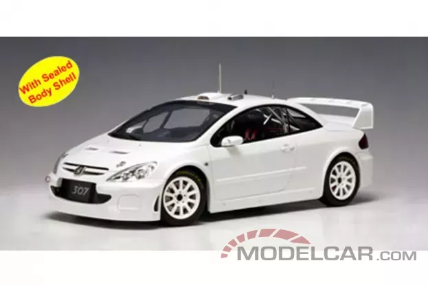 AUTOart Peugeot 307 WRC 2005 Plain Body Version White 1:18 80558